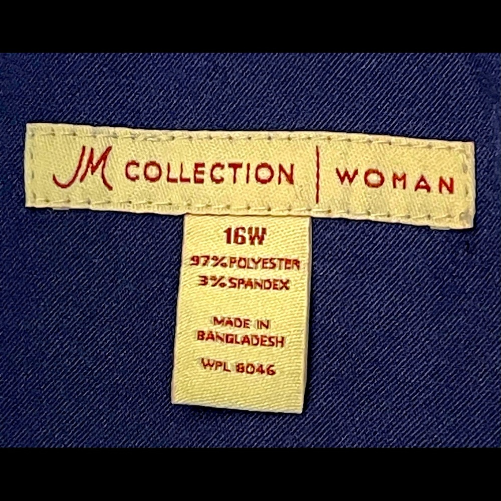 JM Collection Women’s Blue Zippered Blazer - Picture 3 of 4